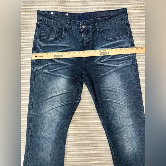 Men’s RVT Stretch Jeans Size 16½ Dark Wash Straight Leg Comfortable Fit - Picture 4 of 8
